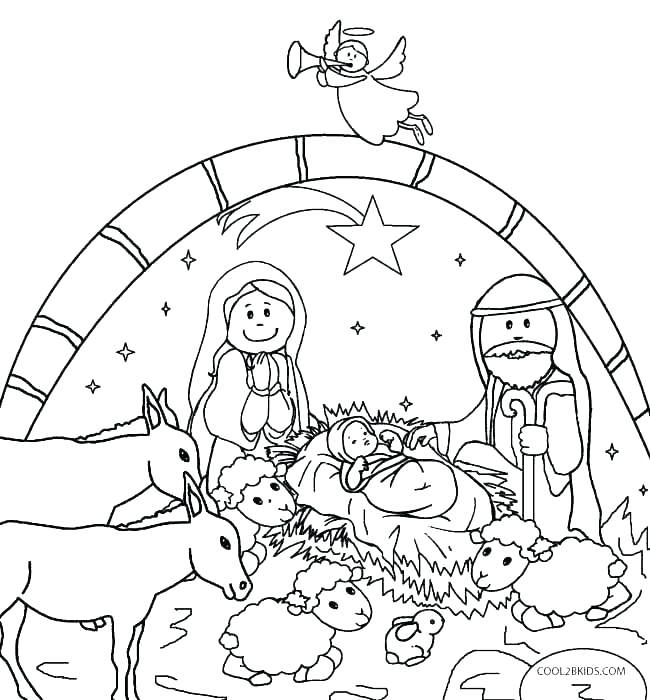 650x700 Free Printable Religious Christmas Coloring Pages