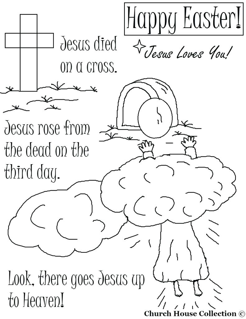 791x1024 Coloring Pages ~ Religious Easter Coloring Pages Surprising He Is