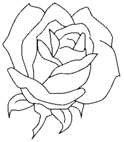 400x457 Coloring Pages Flowers And Hearts Free Printable Rose Coloring