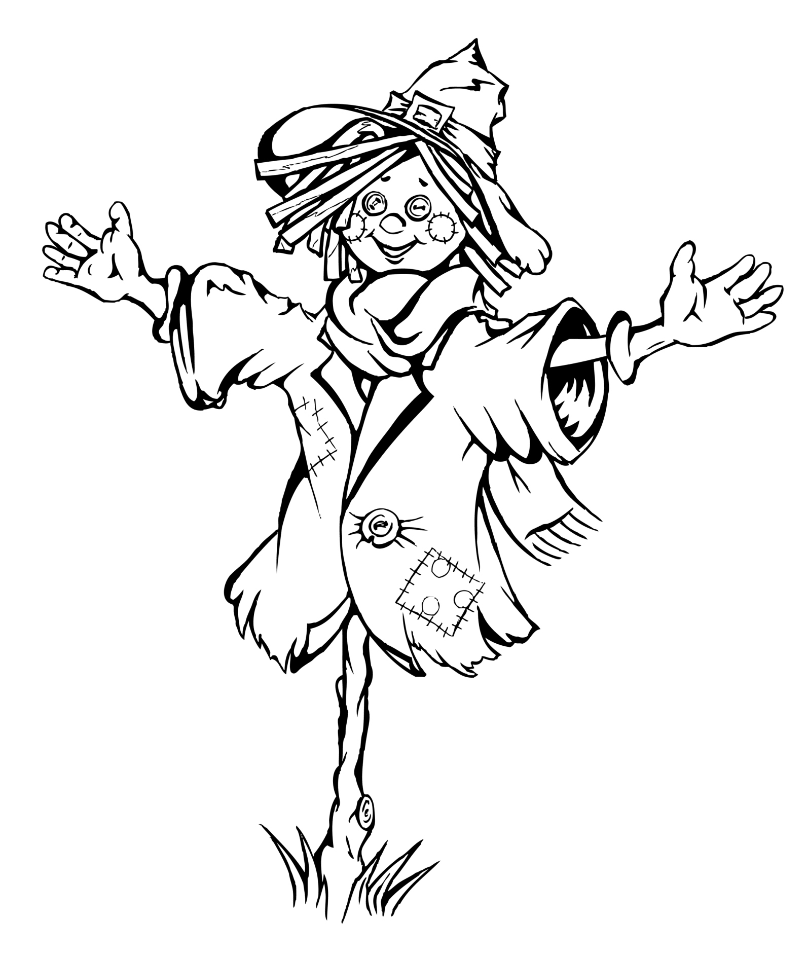 Printable Scarecrow Coloring Pages Coloring Me 1592x1886 Printable Scarecrow Coloring Pages Coloring Me