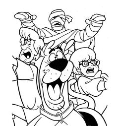 Scooby Doo Monsters Coloring Pages Download Print Monster Spying 236x254 Scooby Doo Monsters Coloring Pages Download Print Monster Spying