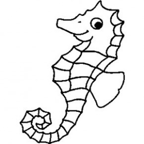 Seahorse Coloring Pages 291x291 Seahorse Coloring Pages