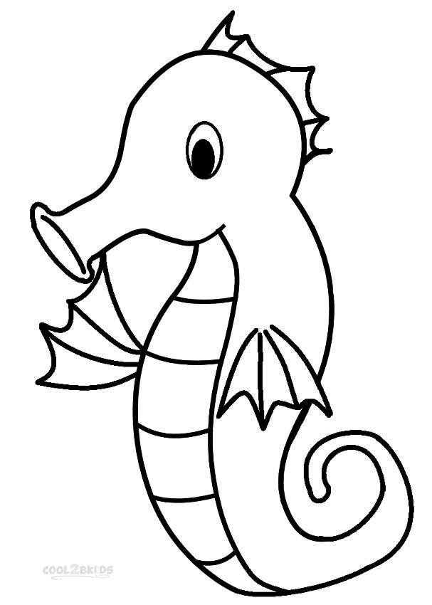 Seahorse Coloring Pages Free Printable 1 For Kids 16976 607x850 Seahorse Coloring Pages Free Printable 1 For Kids 16976
