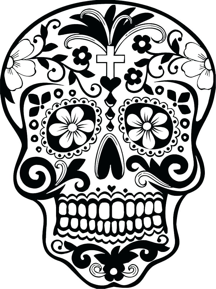 Sugar Skull Color Pages Printable Sugar Skull Coloring Pages 736x983 Sugar Skull Color Pages Printable Sugar Skull Coloring Pages