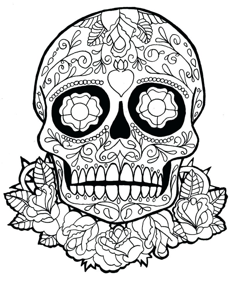 Sugar Skull Coloring Pages Coloring Pages For Grown Ups Free 802x960 Sugar Skull Coloring Pages Coloring Pages For Grown Ups Free