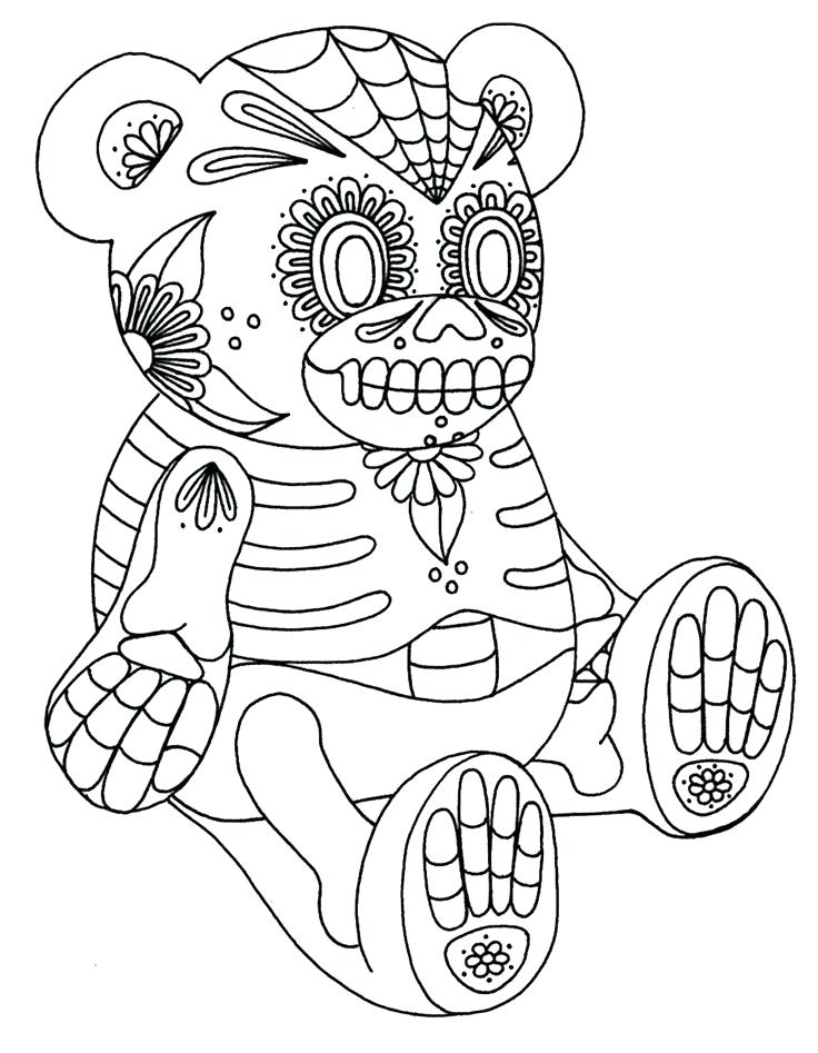 Printable Sugar Skull Coloring Pages Coloring Design 736x947 Printable Sugar Skull Coloring Pages Coloring Design