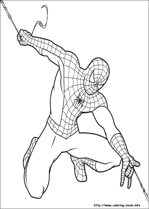 567x794 Spiderman Coloring Pages Free To Print