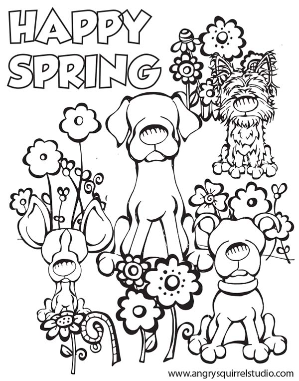 600x763 Free Printable Spring Coloring Pages Spring Coloring Pages Happy