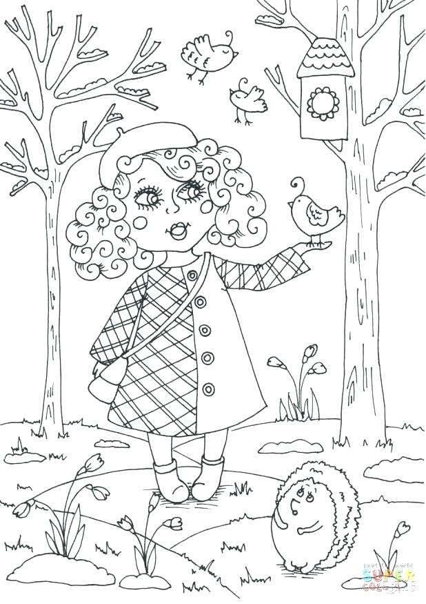 618x875 Spring Coloring And Print Spring Coloring Pages Spring Coloring