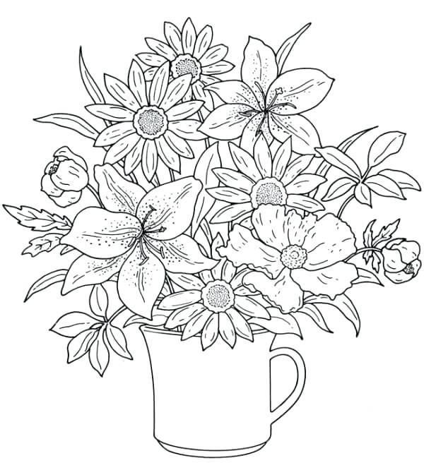600x666 Spring Coloring Pages For Adults Spring Coloring Pages For Adults