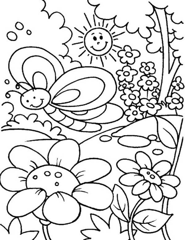 600x776 Spring Coloring Pages Printable Ideas
