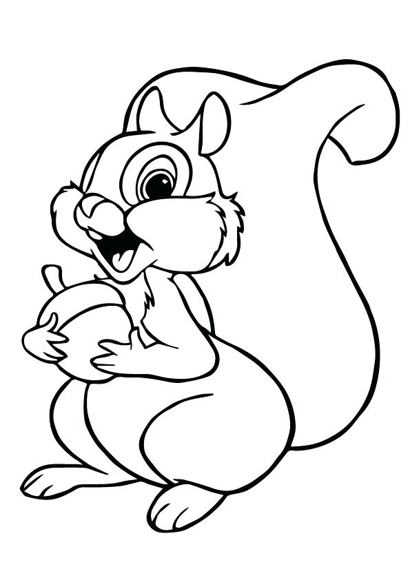 Squirrel Coloring Sheet 595x842 Squirrel Coloring Sheet