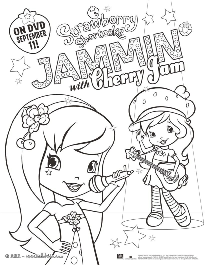 Jammin With Cherry Jam Strawberry Shortcake Coloring Pages 820x1060 Jammin With Cherry Jam Strawberry Shortcake Coloring Pages