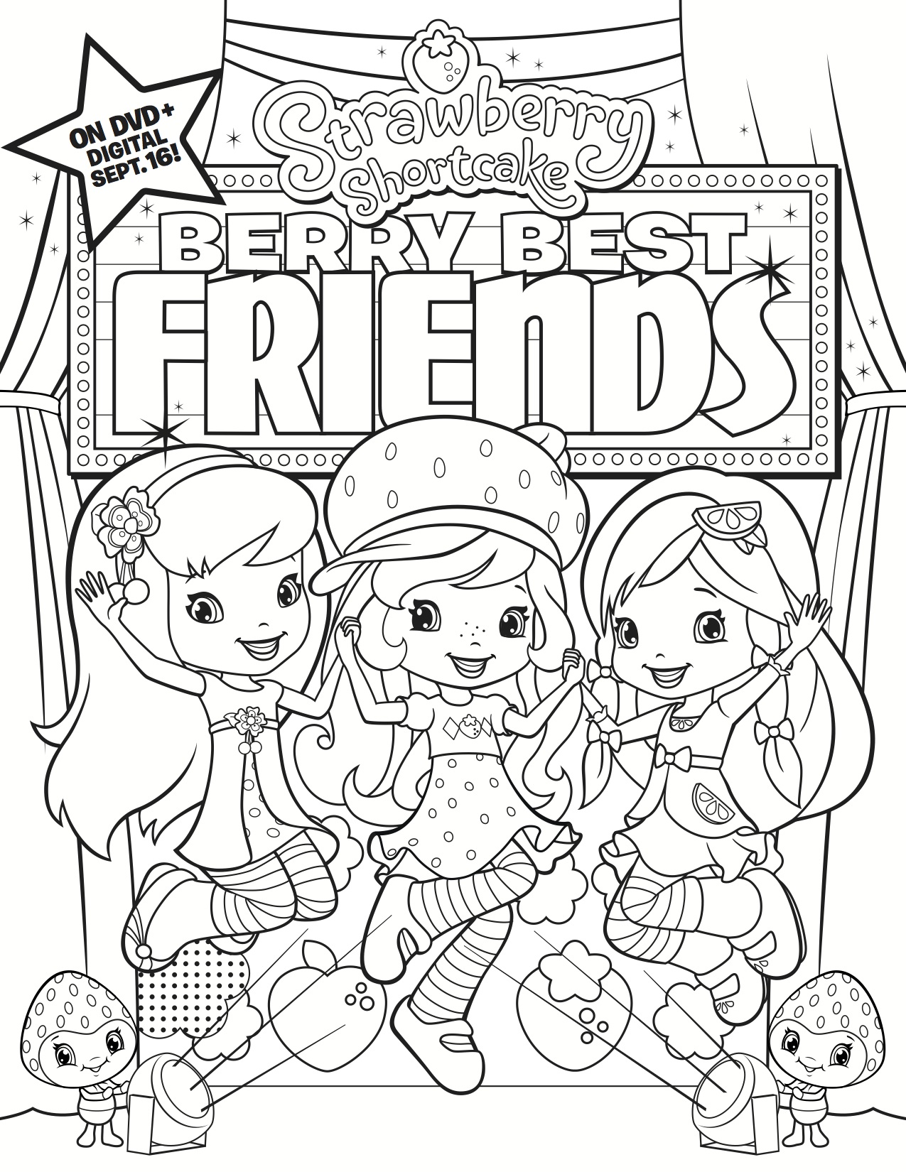 Free Printable Strawberry Shortcake Coloring Page 1275x1650 Free Printable Strawberry Shortcake Coloring Page