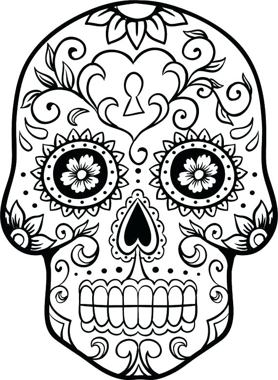 570x779 Free Sugar Skull Coloring Pages Sugar Skull Coloring Pages Free