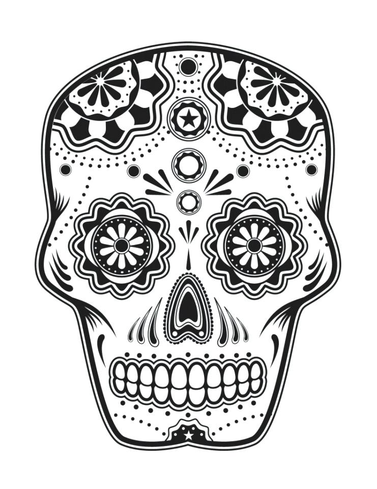 Free Printable Sugar Skull Coloring Pages at GetColorings.com | Free ...