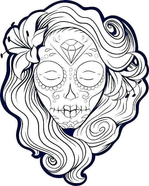 500x626 Skull Coloring Pages
