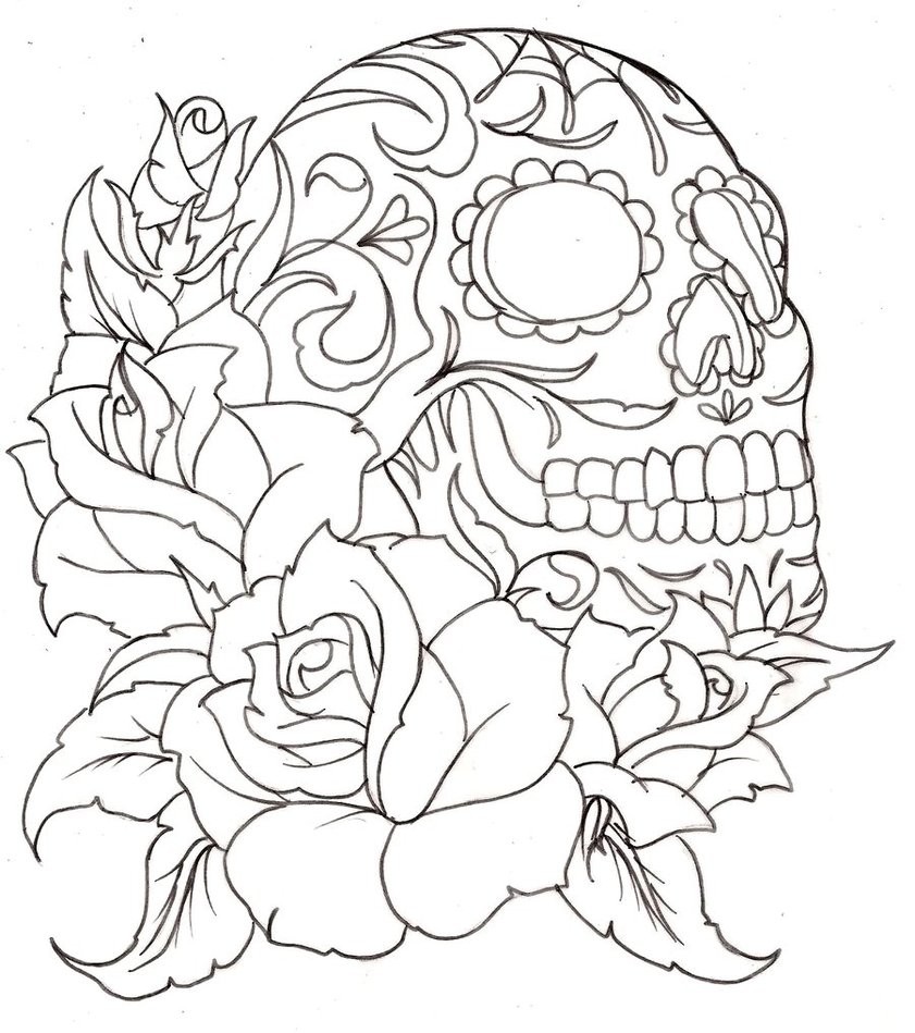 Sugar Skull Coloring Page Coloring Home, Coloring Pages Tattoos 841x949 Sugar Skull Coloring Page Coloring Home, Coloring Pages Tattoos