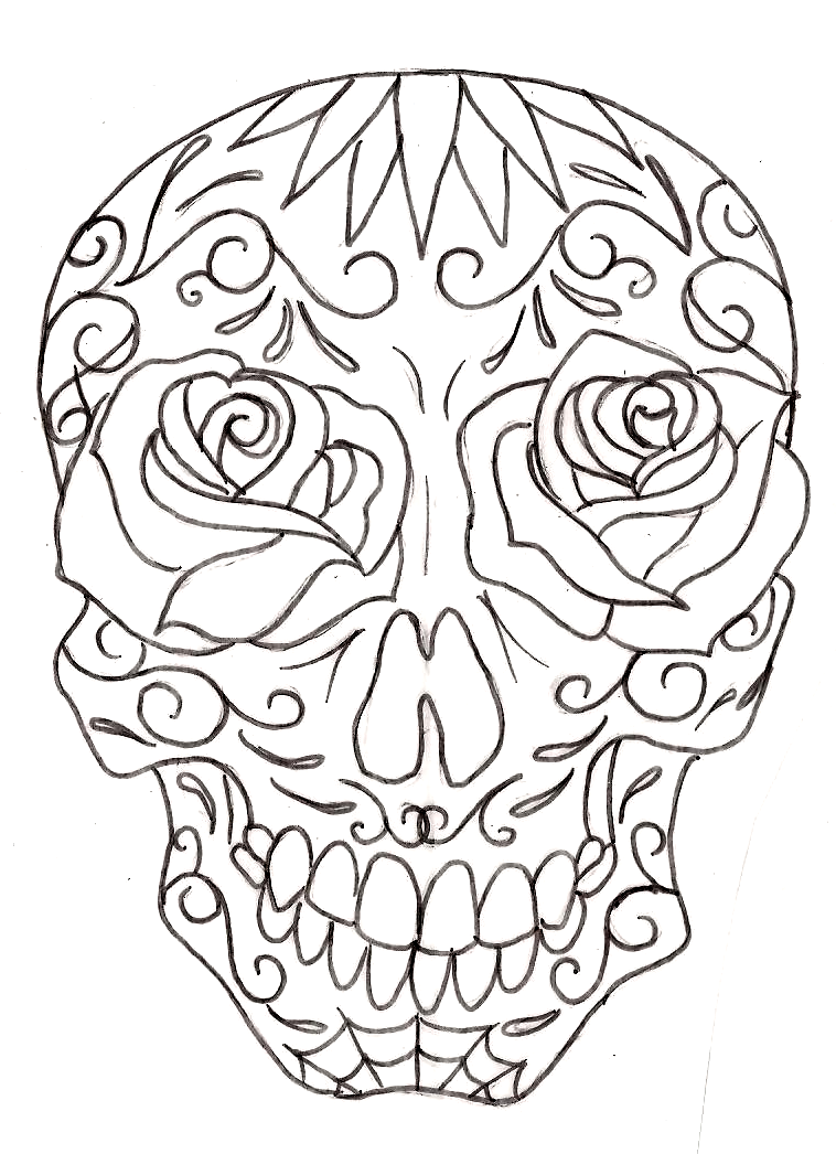 Sugar Skull Coloring Pages 758x1046 Sugar Skull Coloring Pages