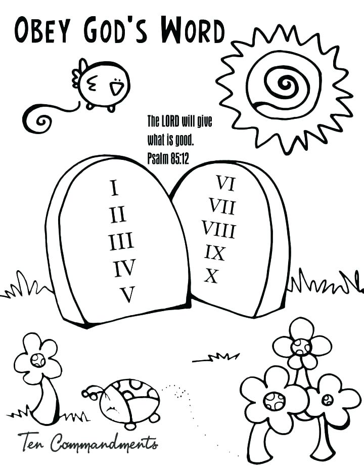 Ten Commandments Coloring Pages As Well As Download Print Receives 720x931 Ten Commandments Coloring Pages As Well As Download Print Receives