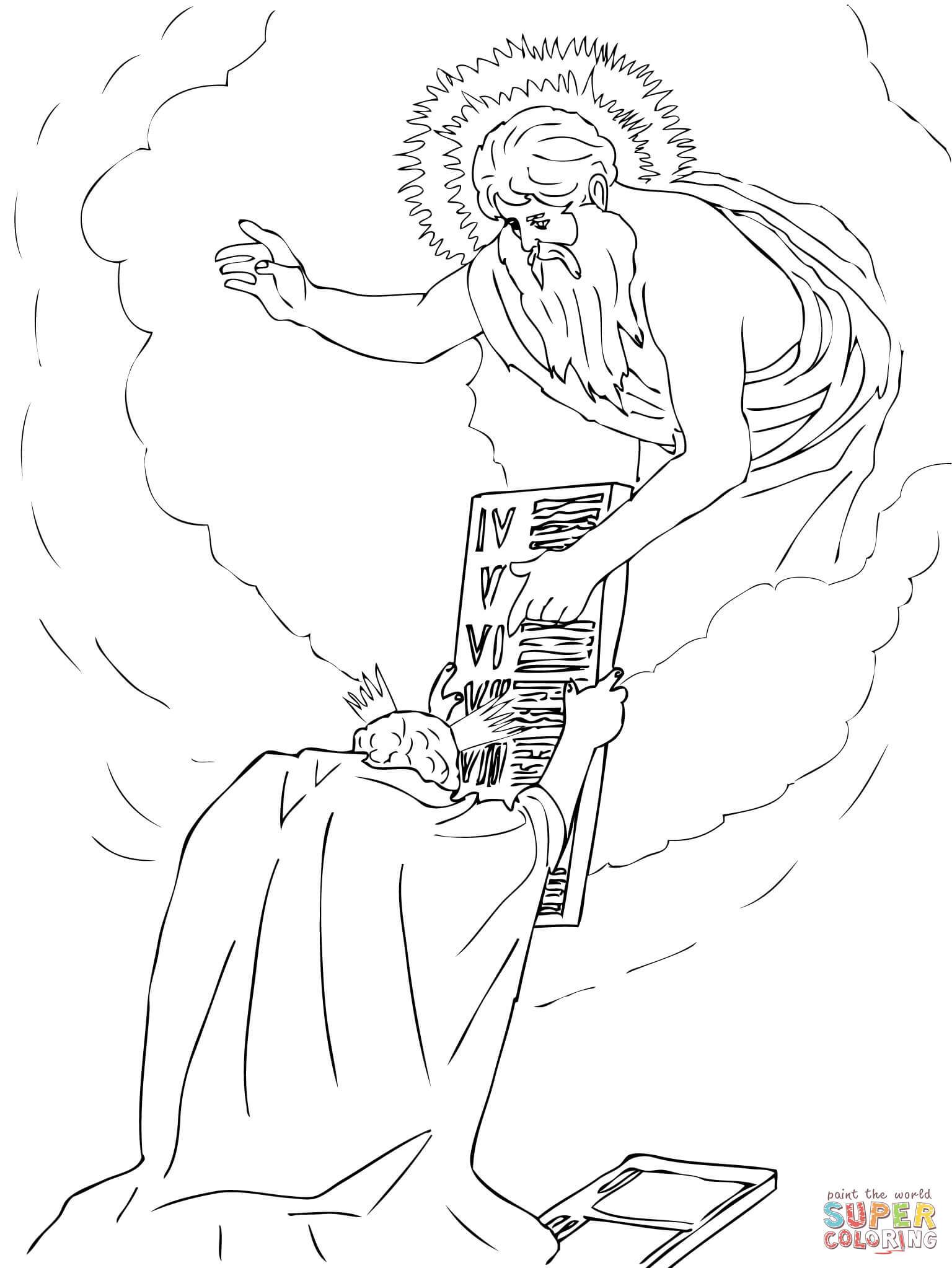 Amazing Moses Receiving The Tablets Coloring Page Printable Image 1536x2046 Amazing Moses Receiving The Tablets Coloring Page Printable Image