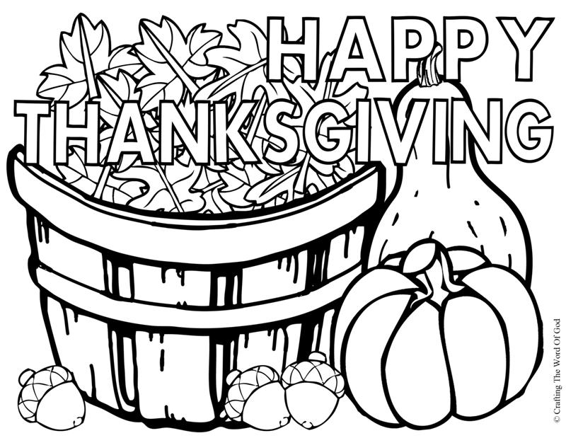 800x619 Happy Thanksgiving 3 Coloring Page Crafting The Word Of God