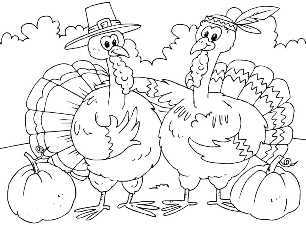 1024x753 Thanksgiving Coloring Pages Printable Free Thanksgiving Coloring