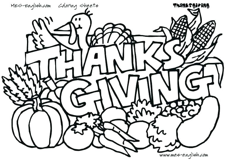 768x539 Beautiful Thanksgiving Color Pages Free Coloring For Kids Best