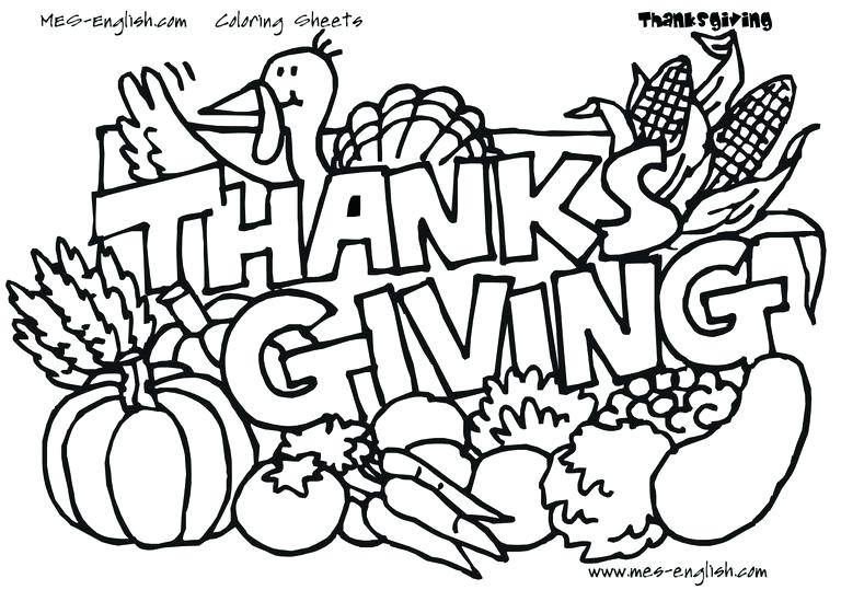 768x539 Coloring Pages Of Thanksgiving Thanksgiving Free Printable