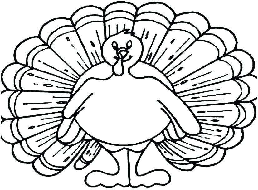 827x609 Thanksgiving Turkey Coloring Pages Free