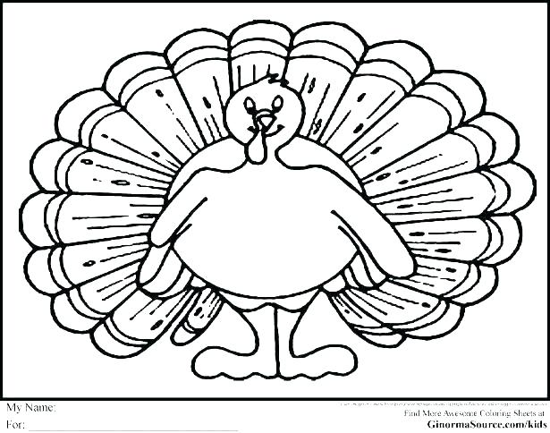 615x484 Turkey Coloring Pages To Print