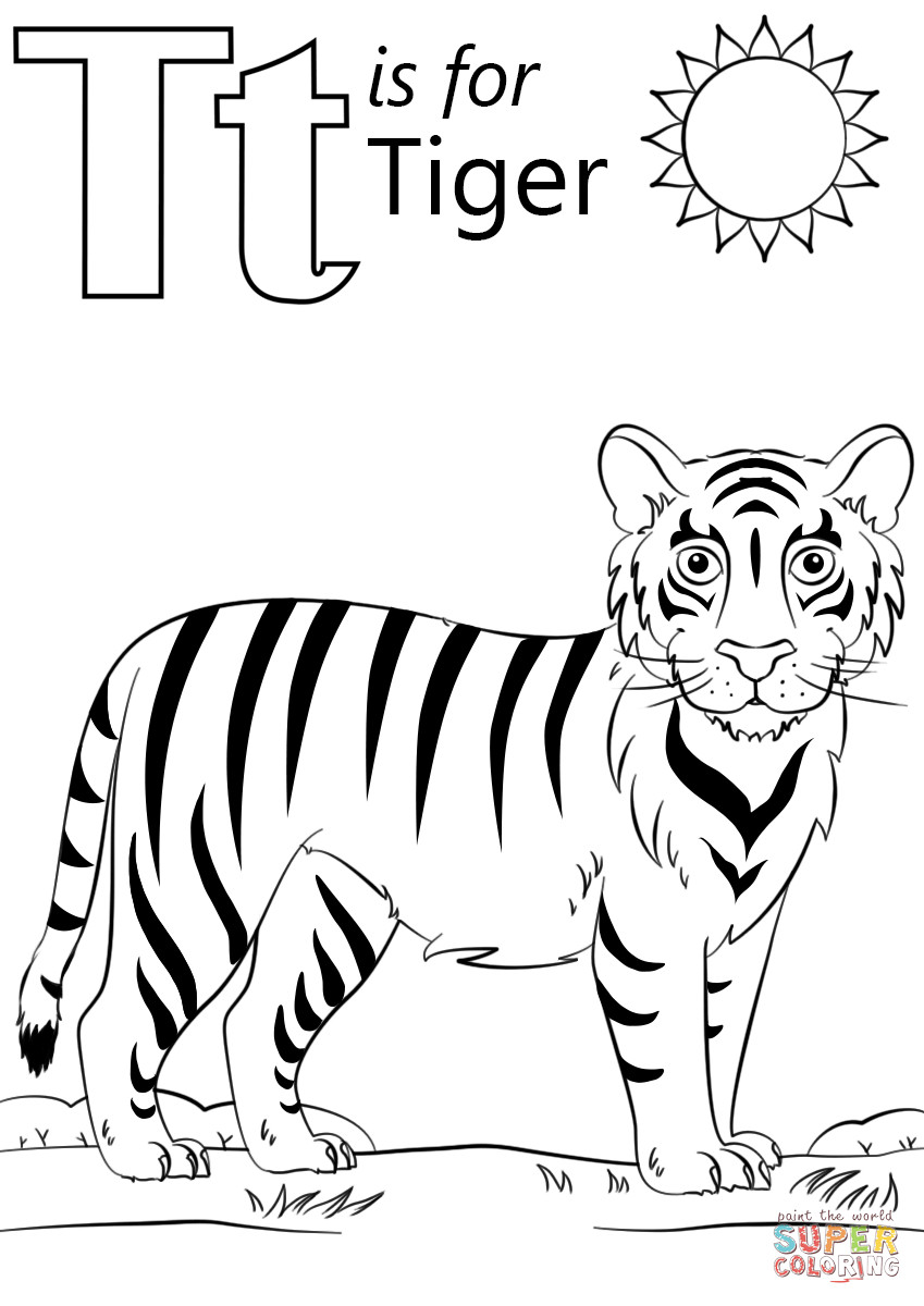 T Is For Tiger Coloring Page Free Printable Pages Fine Book Mosm 849x1200 T Is For Tiger Coloring Page Free Printable Pages Fine Book Mosm