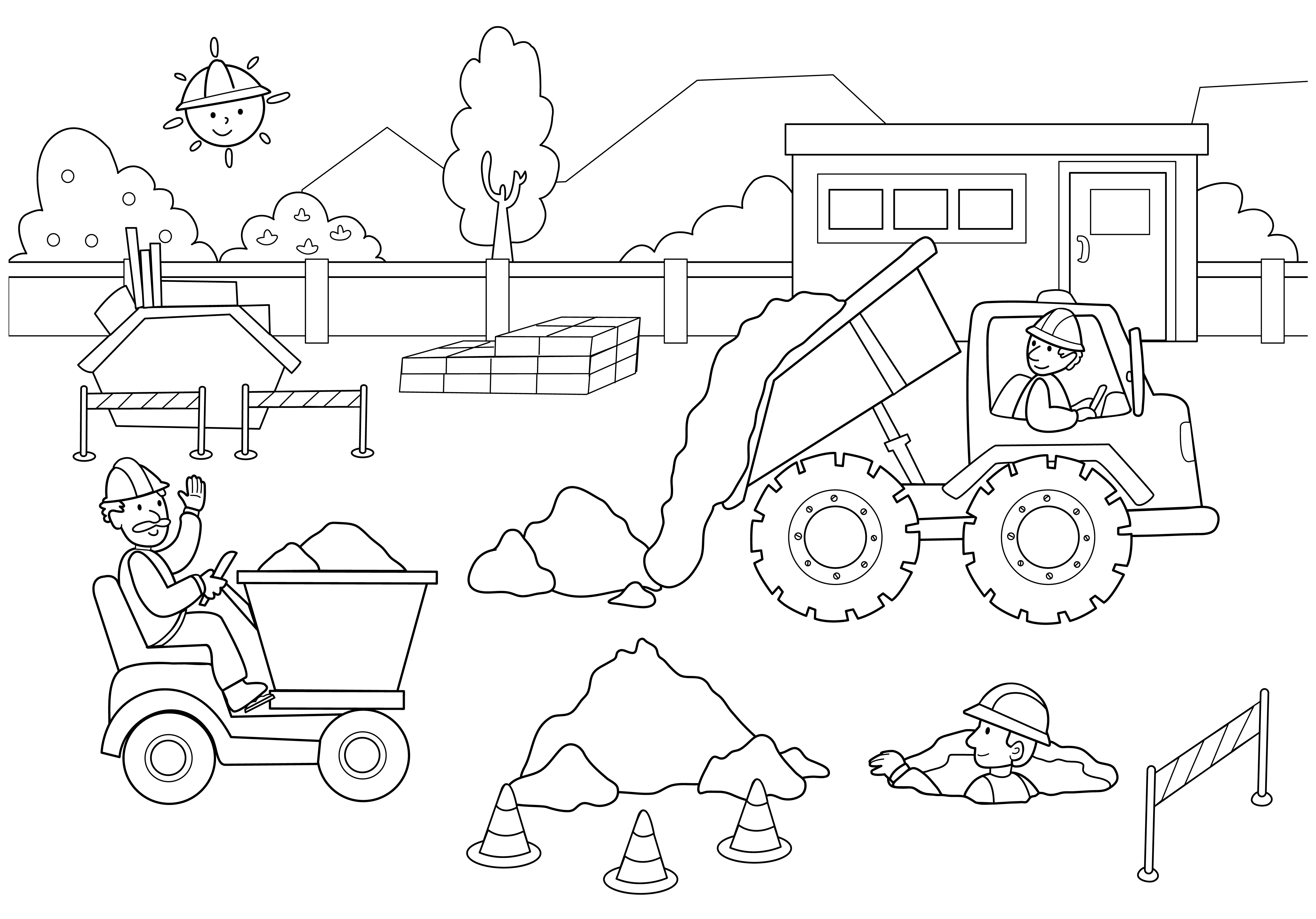 Construction Coloring Pages 5025x3508 Construction Coloring Pages
