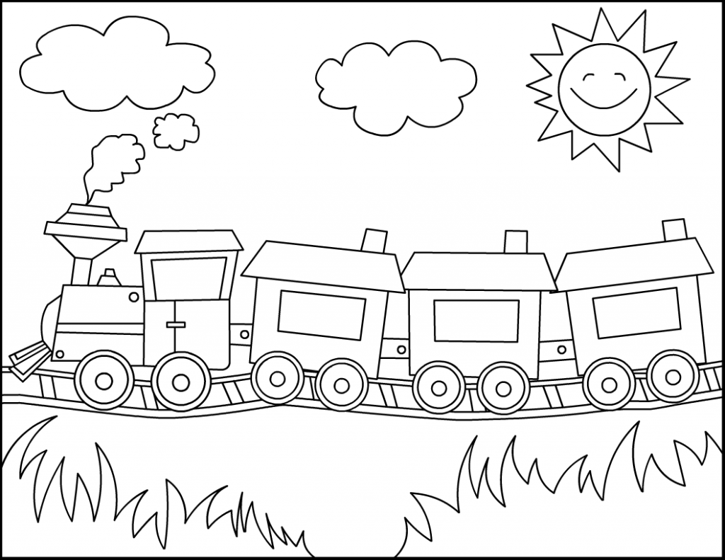 1024x791 Free Printable Train Coloring Pages For Kids Colorear