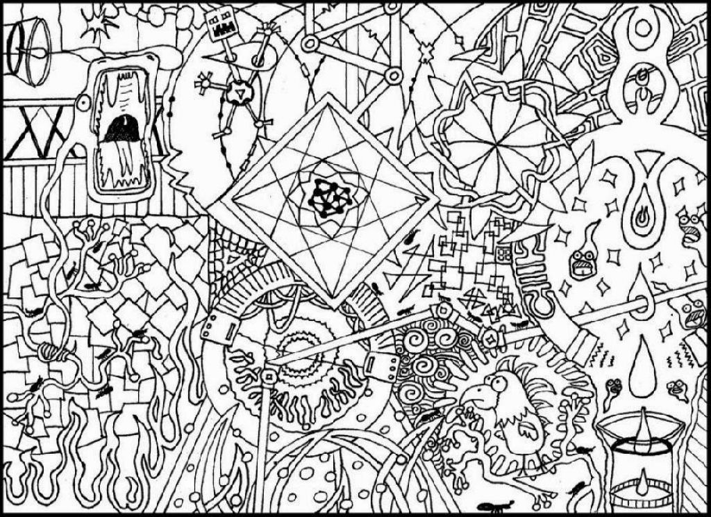 Free Printable Trippy Coloring Pages Page 1 1024x744 Free Printable Trippy Coloring Pages Page 1
