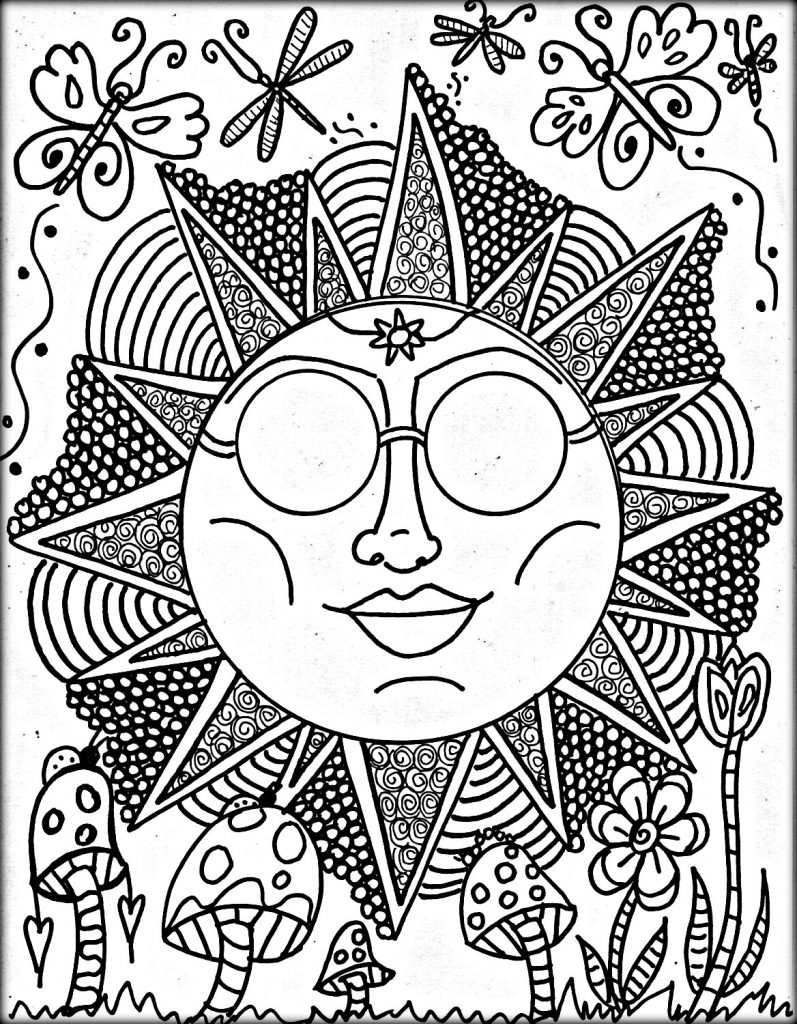 Trippy Coloring Pages Women Free Printable Adult Mushrooms Book 797x1024 Trippy Coloring Pages Women Free Printable Adult Mushrooms Book
