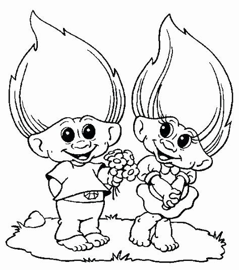 Free Printable Troll Coloring Pages