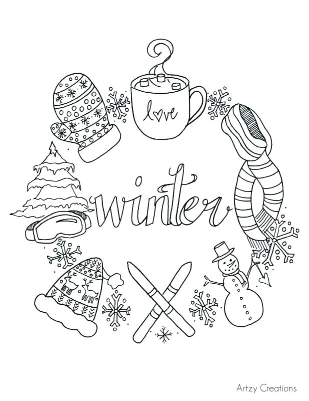 Winter Themed Coloring Pages Free Printable Winter Themed Coloring 618x800 Winter Themed Coloring Pages Free Printable Winter Themed Coloring