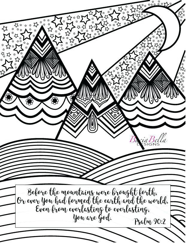 Coloring Pages Of Mountains Zen Tangle Mountain Psalm Adult 621x810 Coloring Pages Of Mountains Zen Tangle Mountain Psalm Adult