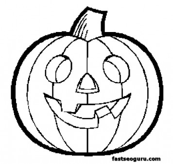 Halloween Pumpkin Printable Coloring Pages 356x338 Halloween Pumpkin Printable Coloring Pages