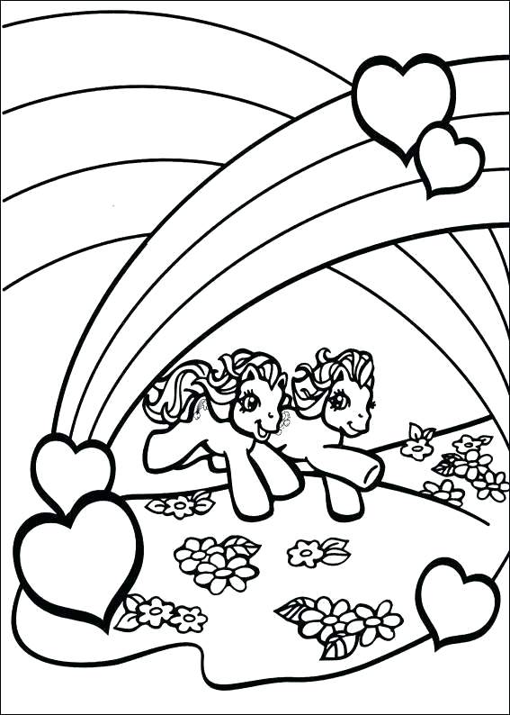 My Little Pony Under The Rainbow Coloring Page Free Coloring 567x794 My Little Pony Under The Rainbow Coloring Page Free Coloring