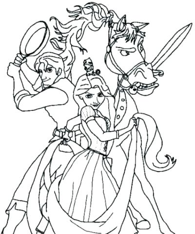 400x479 Rapunzel Coloring Page 6 Animated Cartoon Tangled Coloring Sheet