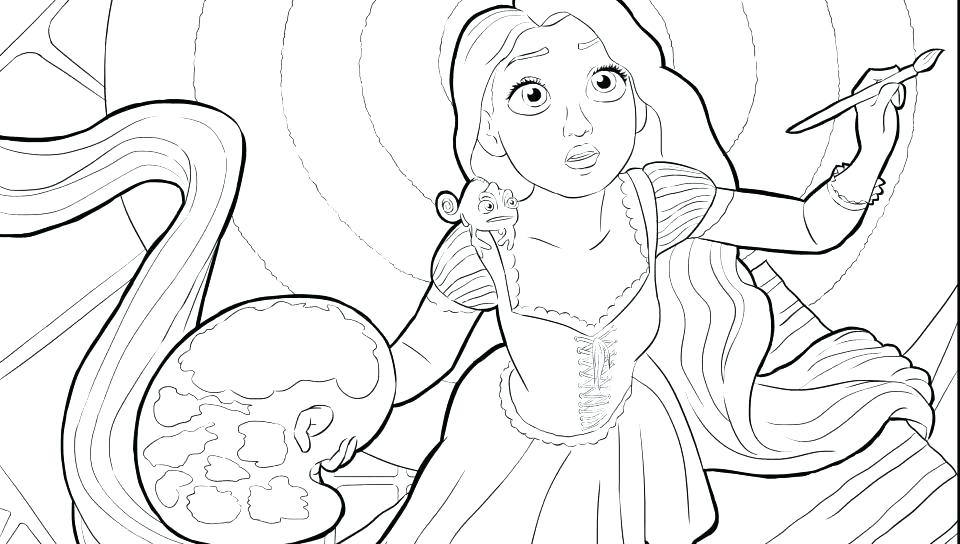 960x544 Free Rapunzel Coloring Pages