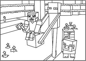 A Printable Roblox Minecraft Enderman Coloring Page. Minecraft 300x213 A Printable Roblox Minecraft Enderman Coloring Page. Minecraft