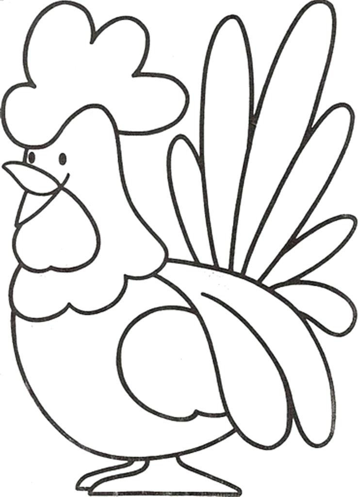 738x1024 Rooster Coloring Page Rooster Coloring Page Design Rooster