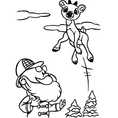 Free Rudolph Coloring Pages