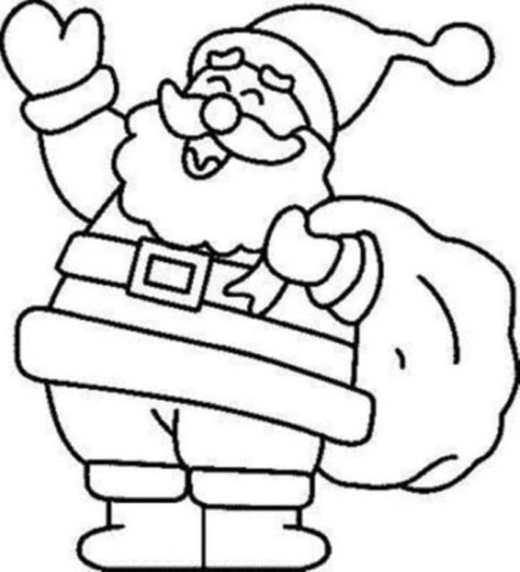 Christmas Santa Coloring Pages Free 580x638 Christmas Santa Coloring Pages Free