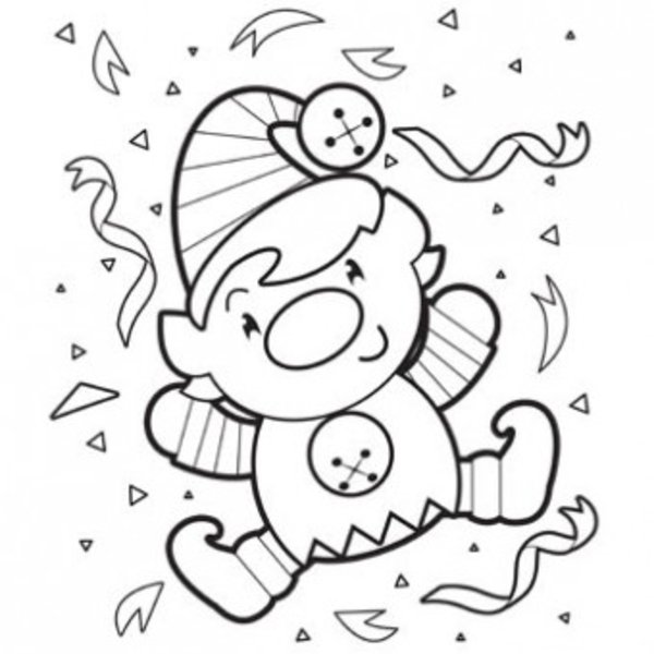 Elf Coloring Pages 600x600 Elf Coloring Pages
