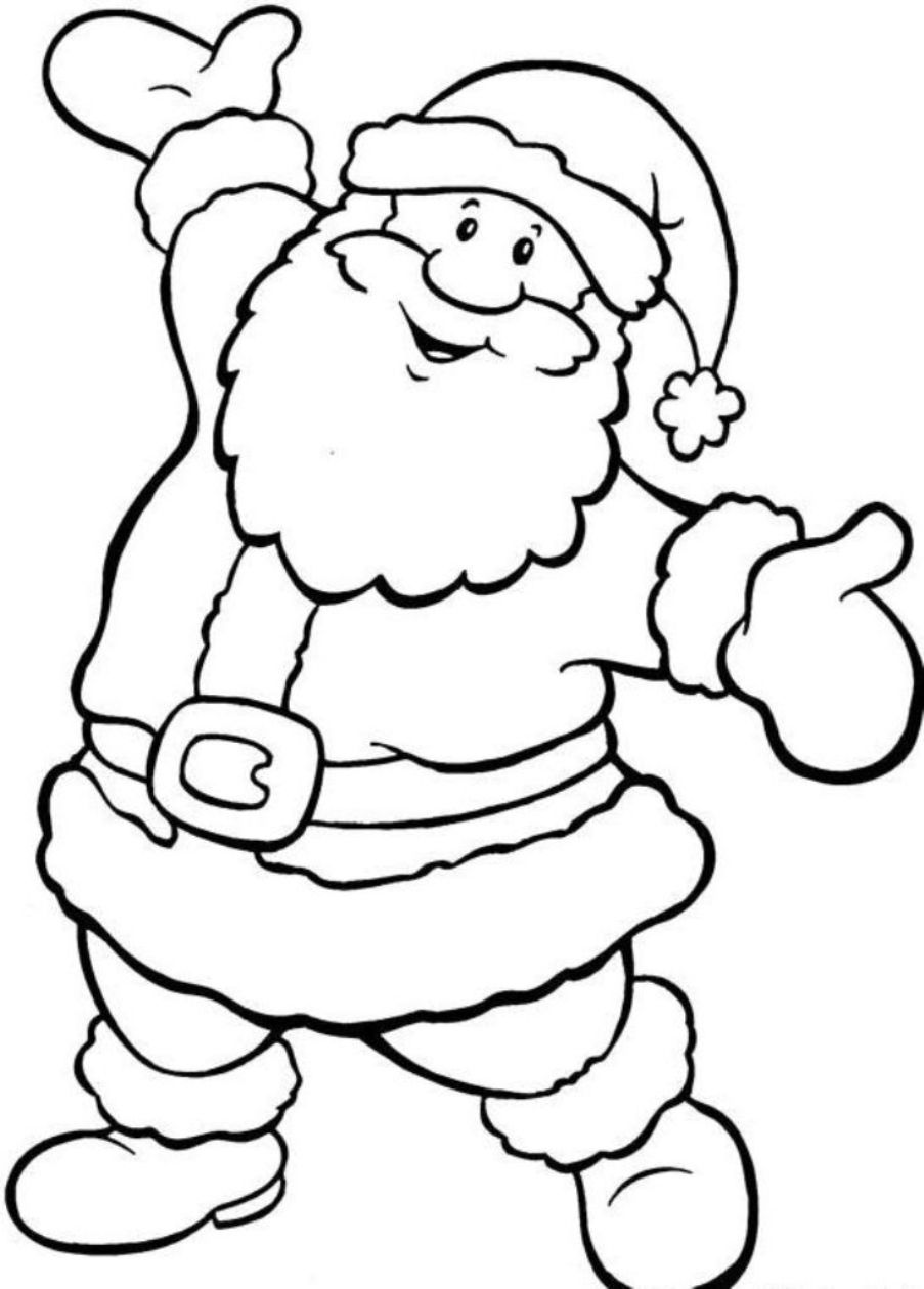 Santa Colouring In Pictures Free 903x1260 Santa Colouring In Pictures Free