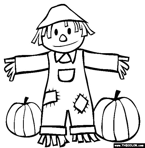 Free Scarecrow Coloring Pages